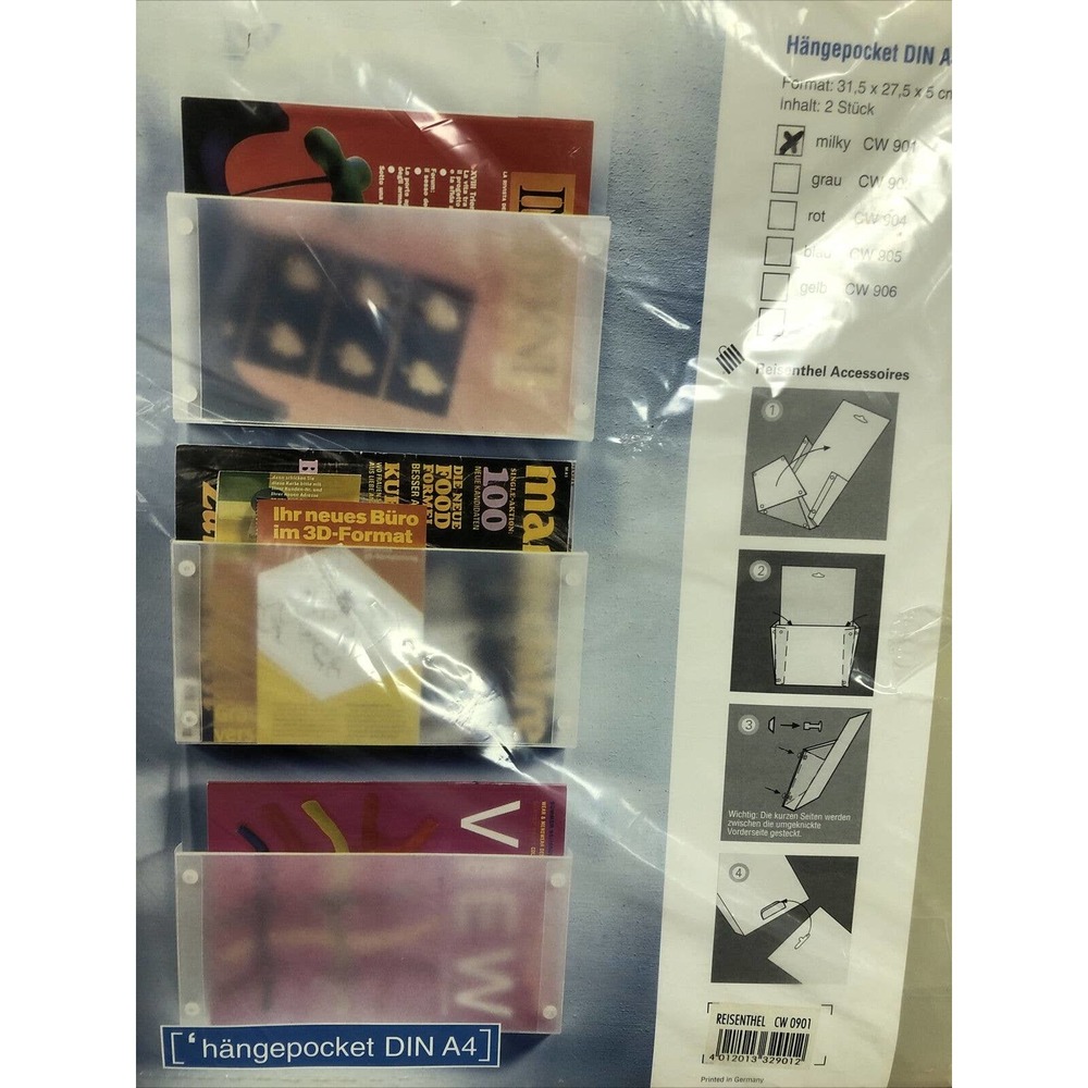 Pocket Letter Wall Mount Brochure Holder‎ Hangepocket DIN A4 Reisenthal Germany